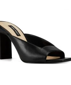 Nine West Pyper Heeled Slide Sandals Heels