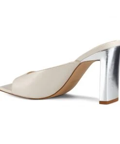 Nine West Heels Pyper Heeled Slide Sandals 10 Nine West Heels Pyper Heeled Slide Sandals