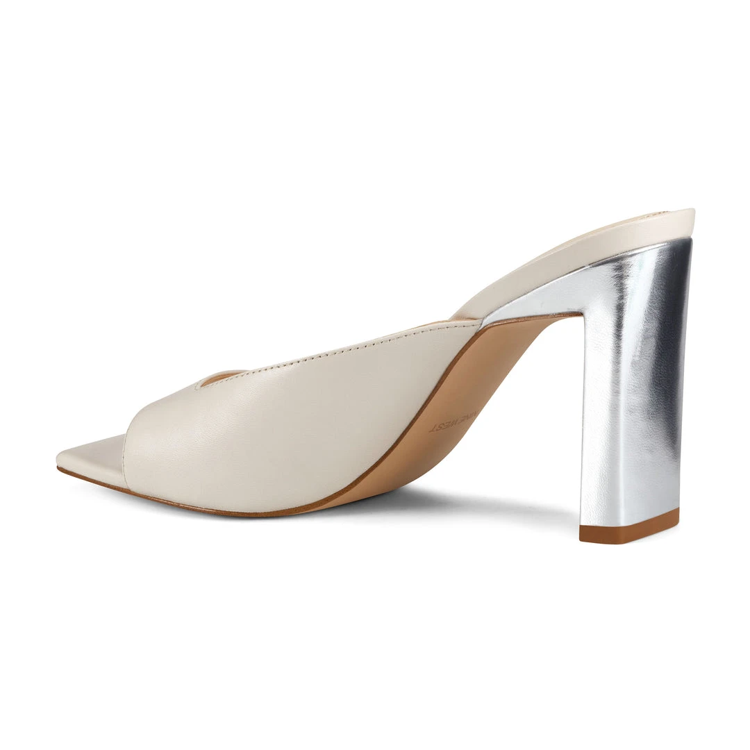 Nine West Heels Pyper Heeled Slide Sandals 5 Nine West Heels Pyper Heeled Slide Sandals