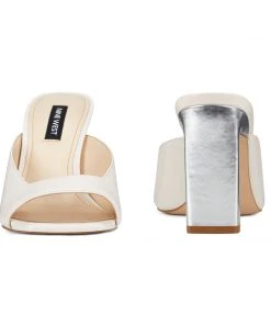 Nine West Heels Pyper Heeled Slide Sandals 12 Nine West Heels Pyper Heeled Slide Sandals