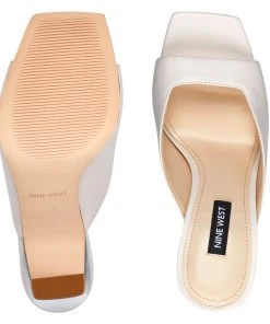 Nine West Heels Pyper Heeled Slide Sandals 13 Nine West Heels Pyper Heeled Slide Sandals
