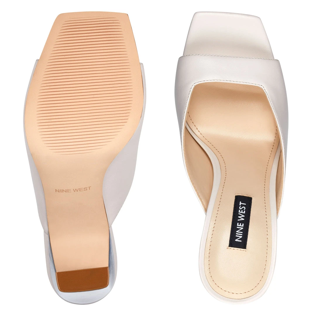 Nine West Heels Pyper Heeled Slide Sandals 8 Nine West Heels Pyper Heeled Slide Sandals