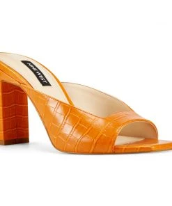 Nine West Pyper Heeled Slide Sandals Heels