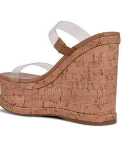 Nine West Rapps Platform Wedge Sandals New