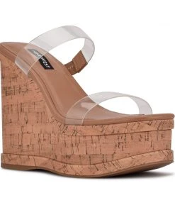 Nine West Rapps Platform Wedge Sandals New