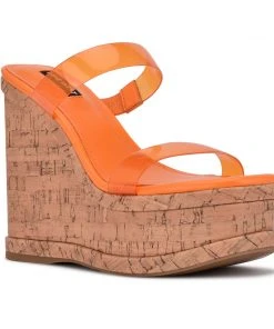 Nine West Rapps Platform Wedge Sandals New