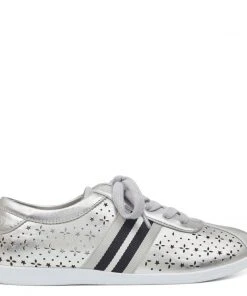 Nine West Raven Lace Up Sneakers Metallic Mindset