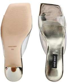 Nine West Raylen Heeled Slide Sandals New