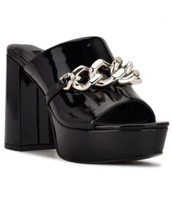 Nine West Relee Platform Slide Sandals Y2K Revival