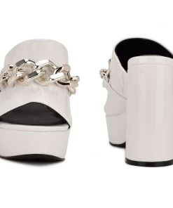 Nine West Relee Platform Slide Sandals Y2K Revival