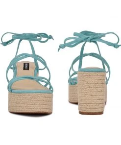 Nine West Lace It Up Riplee Ankle Wrap Platform Sandals