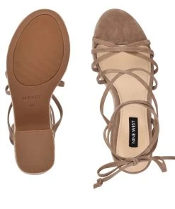 Nine West Lace It Up Riplee Ankle Wrap Platform Sandals