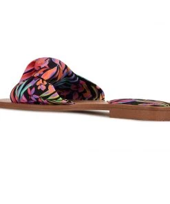 Nine West Rosey Flat Slide Sandals Color Pop