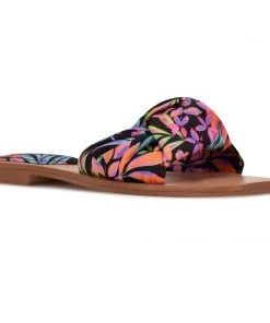 Nine West Rosey Flat Slide Sandals Color Pop