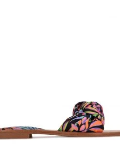 Nine West Rosey Flat Slide Sandals Color Pop