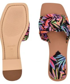 Nine West Rosey Flat Slide Sandals Color Pop