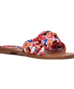 Nine West Color Pop Rosey Flat Slide Sandals