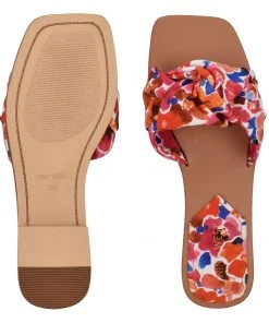 Nine West Color Pop Rosey Flat Slide Sandals