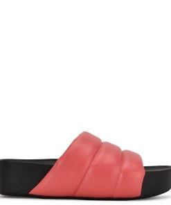 Nine West Sants Platform Slide Sandals New