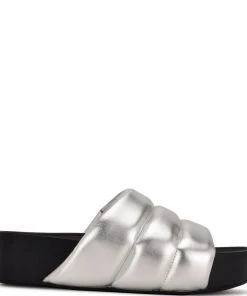 Nine West New Sants Platform Slide Sandals