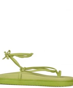 Nine West Sarest Ankle Wrap Flat Sandals