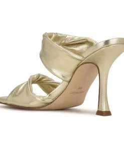 Nine West Seeya Heeled Slide Sandals 9 Nine West Seeya Heeled Slide Sandals