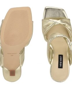 Nine West Seeya Heeled Slide Sandals 11 Nine West Seeya Heeled Slide Sandals