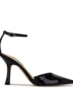 Nine West Shaply Pointy Toe Ankle Strap Pumps Heel Appeal