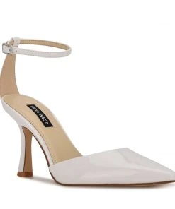 Nine West Shaply Pointy Toe Ankle Strap Pumps Heel Appeal