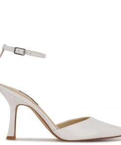 Nine West Shaply Pointy Toe Ankle Strap Pumps Heel Appeal