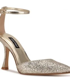 Nine West Shaply Pointy Toe Ankle Strap Pumps