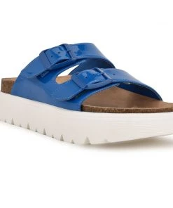 Nine West Simplee Platform Slide Sandals