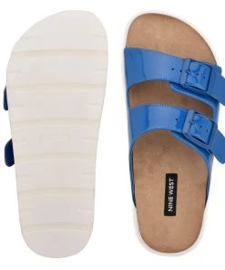 Nine West Simplee Platform Slide Sandals