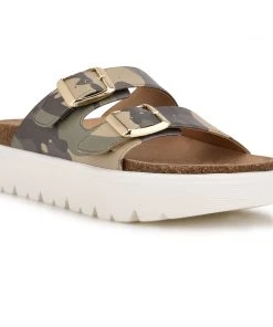 Nine West High Impact Platforms Simplee Platform Slide Sandals