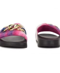 Nine West Slinks Flat Slide Sandals Color Pop