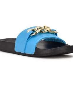 Nine West Color Pop Slinks Flat Slide Sandals