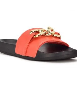 Nine West Color Pop Slinks Flat Slide Sandals