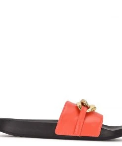 Nine West Color Pop Slinks Flat Slide Sandals