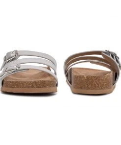 Nine West Metallic Mindset Sommie Flat Slide Sandals