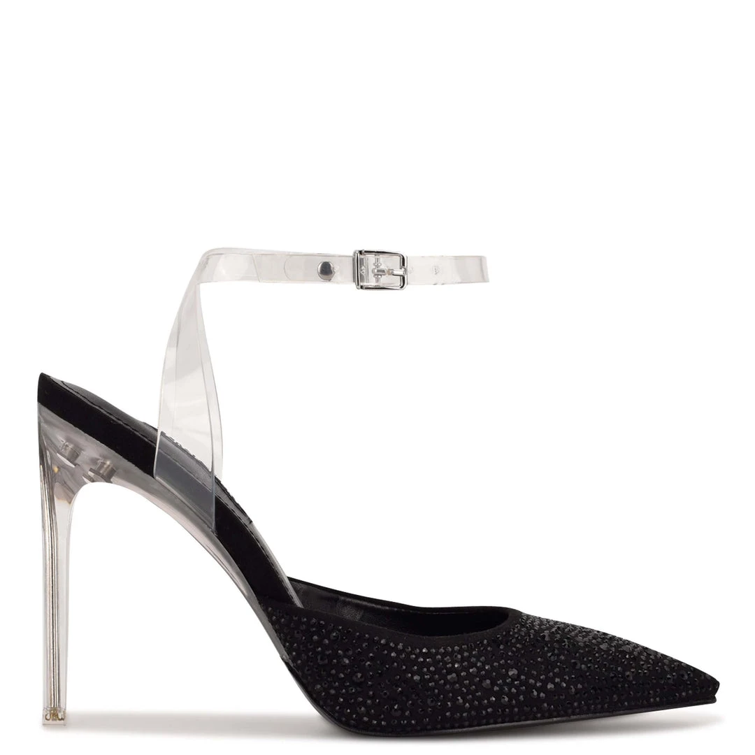 Nine West In The Clear Sparkel Ankle Strap Pumps 3 Nine West In The Clear Sparkel Ankle Strap Pumps