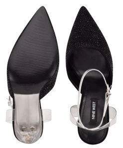 Nine West In The Clear Sparkel Ankle Strap Pumps 11 Nine West In The Clear Sparkel Ankle Strap Pumps