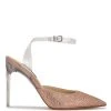Nine West In The Clear Sparkel Ankle Strap Pumps