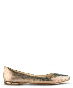Nine West Speakup Almond Toe Flats Metallic Mindset