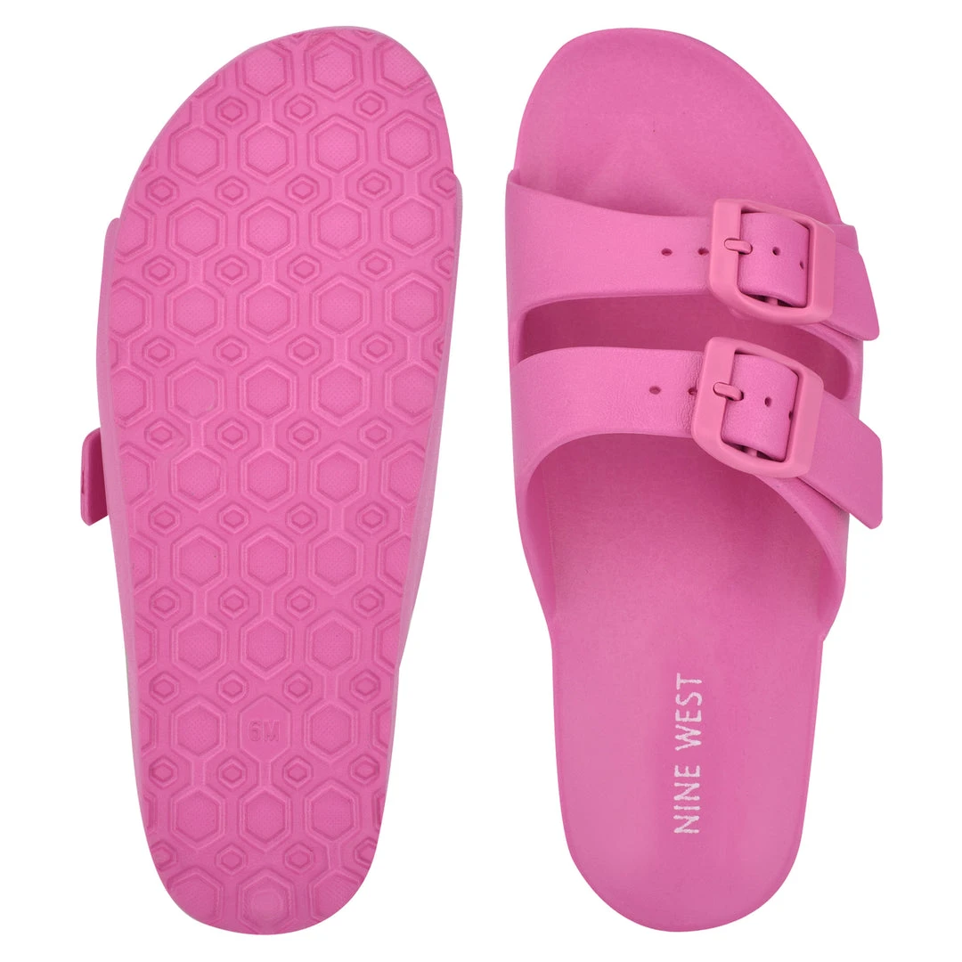 Nine West Splash Flat Slide Sandals 7 Nine West Splash Flat Slide Sandals