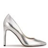 Nine West Tadaa Studded Pointy Toe Pumps Metallic Mindset