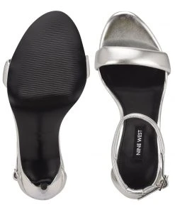 Nine West Metallic Mindset Teeya Ankle Strap Sandals 11 Nine West Metallic Mindset Teeya Ankle Strap Sandals