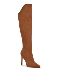 Nine West Teleena Wide Calf Heeled Boots Shoes