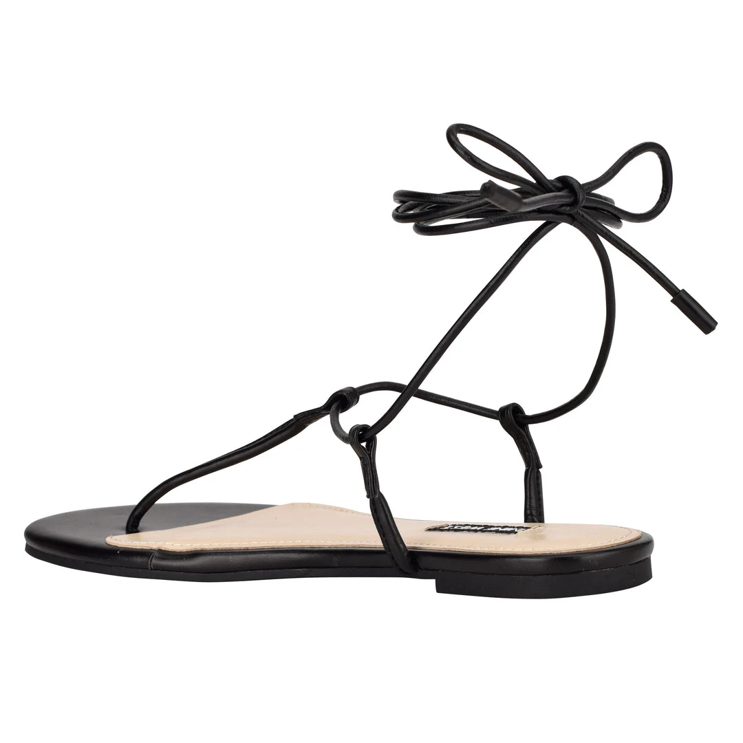 Nine West Tella Ankle Wrap Flat Sandals Lace It Up 5 Nine West Tella Ankle Wrap Flat Sandals Lace It Up