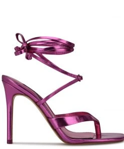 Nine West Terrie Ankle Wrap Heeled Sandals Lace It Up