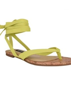 Nine West Tiedup Ankle Wrap Flat Sandals Lace It Up